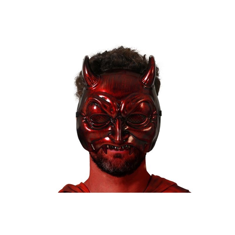 MASCHERA DIAVOLO ROSSO EAN 8422259814061 INGROSSO MASCHERE DI HALLOWEEN