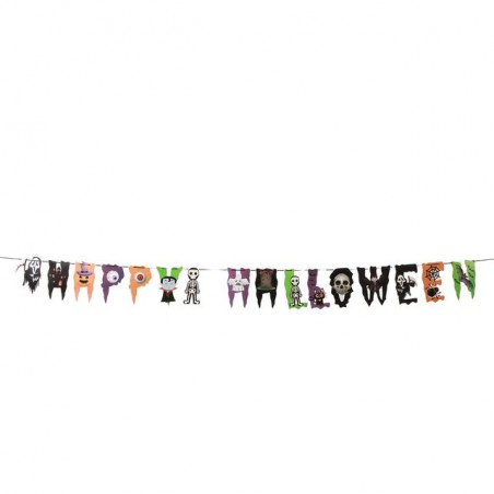 INGROSSO GHIRLANDA HAPPY HALLOWEEN 8422259831914 ADDOBBI HALLOWEEN FESTONI E ADDOBBI HALLOWEEN