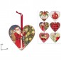 APPENDINO CUORE CERAMICA 15CM DEC. NATAL EAN 8053482402260 INGROSSO APPENDINI NATALIZI