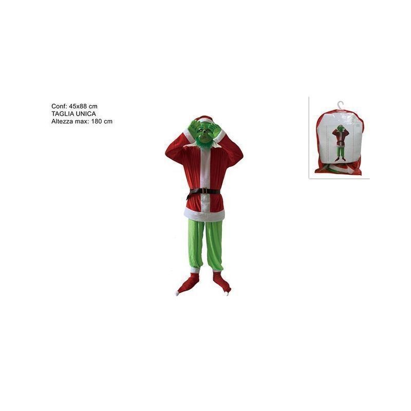 VESTITO ELFO NATALIZIO ADULTO EAN 8053482235769 INGROSSO COSTUME BABBO NATALE ADULTI