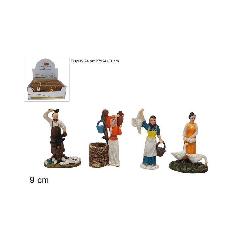 PERSONAGGIO MESTIERE 9CM 4ASS EAN 8033113403569 INGROSSO PERSONAGGI PER IL PRESEPE E ANIMALI