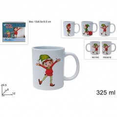 INGROSSO ARTICOLI DI NATALE TAZZONE MUG 325cc DECORO ELFO 3 ASS 8033113996702 ACCESSORI NATALIZI PER LA TAVOLA TAZZE NATALIZIE