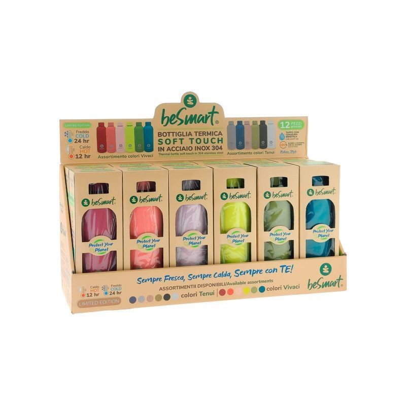 BOTTIGLIA TERMICA 500ML SOFT TOUCH COL.V EAN 8023650072700 INGROSSO BOTTIGLIE