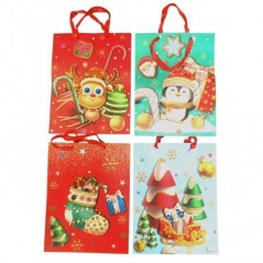 INGROSSO ARTICOLI DI NATALE BUSTA REGALO NATALE 39X30X12 6905585000299 ARTICOLI NATALIZI PER CONFEZIONI SACCHETTI E SHOPPER