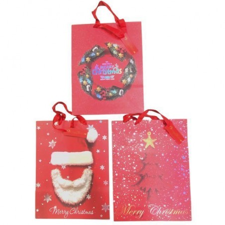 BUSTA REGALO NATALE 32X42X11,5 EAN 8012585001459 INGROSSO SACCHETTI E SHOPPER NATALIZI