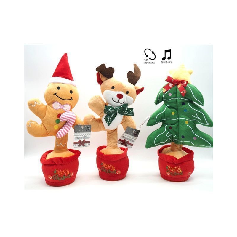 RENNA/ALBERO/PUP. REGISTRA VOCE-MOV. EAN 8021029371607 INGROSSO PUPAZZI E GNOMI NATALIZI