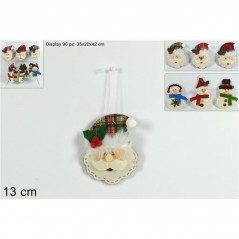 INGROSSO ARTICOLI DI NATALE APPENDINO TESSUTO VISO BAB.NAT. PUP.NEVE 8033113865336 ADDOBBI ALBERO NATALE APPENDINI NATALIZI