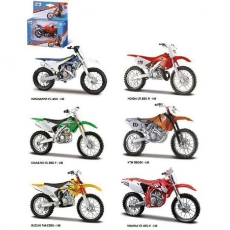 COLLEZIONE MOTO CROSS 1:18 NEW PACK EAN 090159060000 INGROSSO MODELLINI AUTO