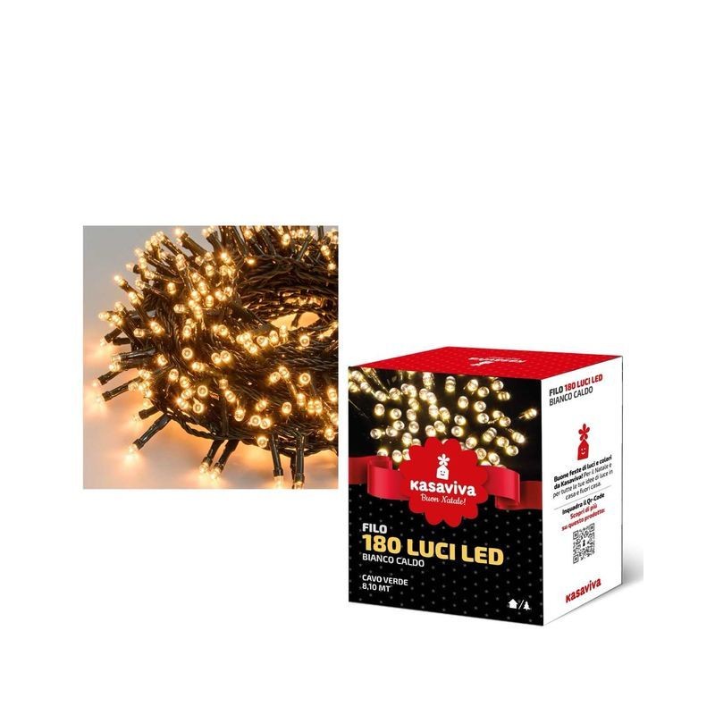 FILO LED 180 BIANCO CALDO EAN 8034116419601 INGROSSO LUCI NATALIZIE