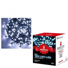 INGROSSO ARTICOLI DI NATALE FILO LED 180 BIANCO FREDDO 8034116419618 LUMINARIE DI NATALE LUCI NATALIZIE