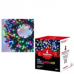 INGROSSO ARTICOLI DI NATALE FILO LED 180 MULTICOLOR 8034116419625 LUMINARIE DI NATALE LUCI NATALIZIE