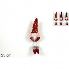 INGROSSO ARTICOLI DI NATALE BABBO NATALE NORDICO 25CM CAP/PAILLETES 8053482076577 DECORAZIONI NATALIZIE PUPAZZI E GNOMI NATALIZI