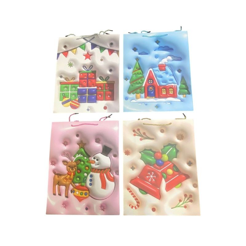 BUSTA REGALO NATALE 31X40X12 EAN 6910331004421 INGROSSO SACCHETTI E SHOPPER NATALIZI