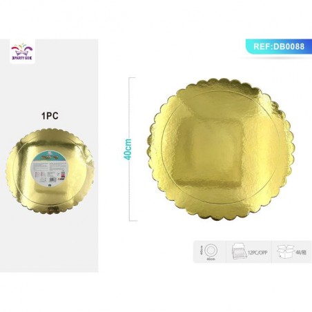 INGROSSO CAKE DESIGN BASE TORTA CARTA TONDA B.ORO 2MM 40CM 8058617570883 ACCESSORI PER CAKE DESIGN VASSOI E DISCHI