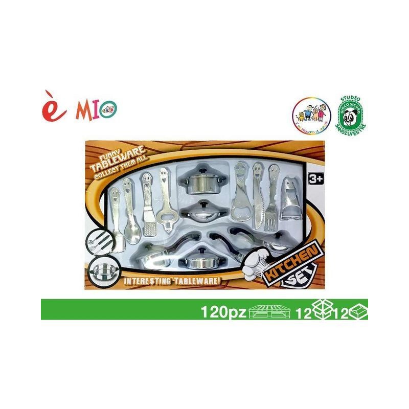 CUCINA SERVIZIO CUOCO 14PZ 45X28X8 EAN 8052286071016 INGROSSO GIOCHI DI CUCINA