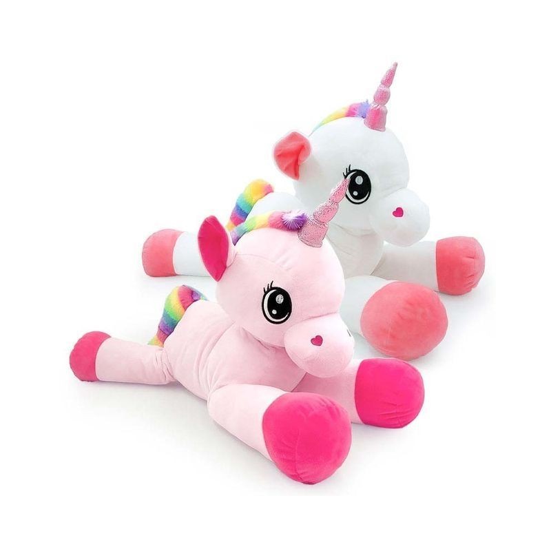UNICORNO L.60CM 2 COL. ASS, EAN 8009549255423 INGROSSO PELUCHE MORBIDOSI