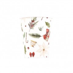 INGROSSO ARTICOLI DI NATALE BICCHIERI CC.250 PZ.8 A LITTLE CHRISTMAS 8010052647629 ACCESSORI NATALIZI PER LA TAVOLA