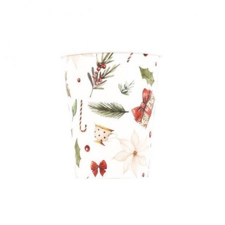 INGROSSO ARTICOLI DI NATALE BICCHIERI CC.250 PZ.8 A LITTLE CHRISTMAS 8010052647629 ACCESSORI NATALIZI PER LA TAVOLA