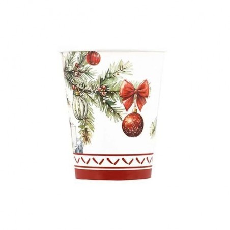 INGROSSO ARTICOLI DI NATALE BICCHIERI CC.250 PZ.8 CHRISTMAS GIFT 8010052648107 ACCESSORI NATALIZI PER LA TAVOLA