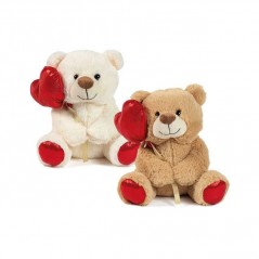 INGROSSO SAN VALENTINO ORSO H22CM C/PALLONCINO ROSSO 2COL. 8009549257212 REGALI PER SAN VALENTINO FESTA INNAMORATI