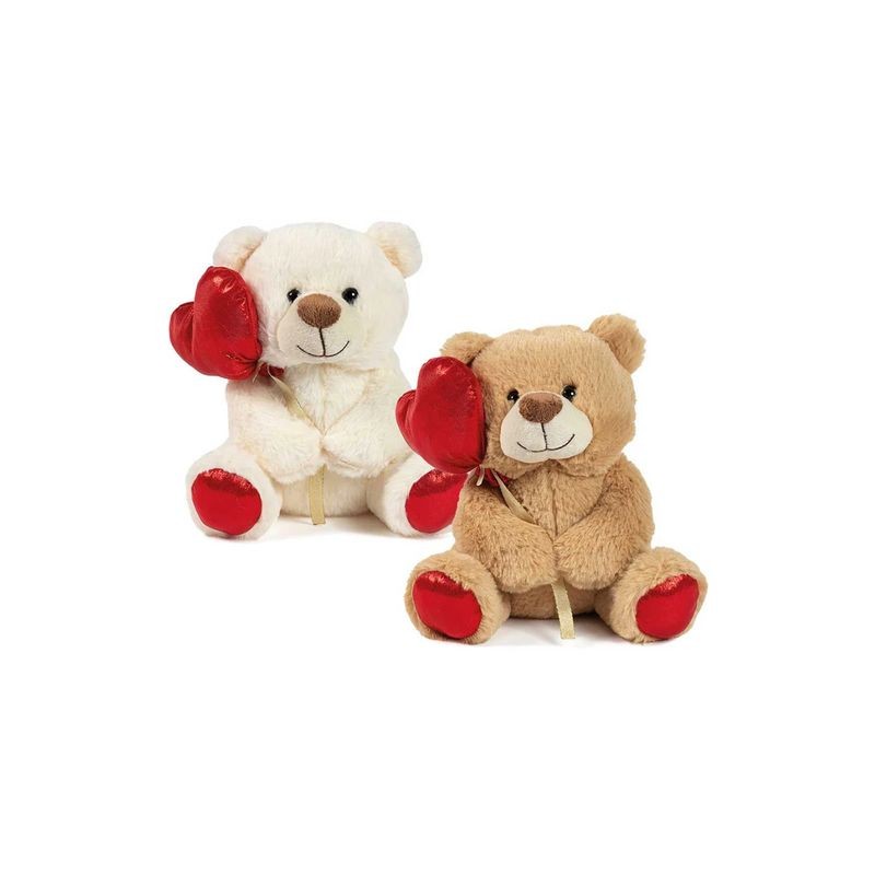 ORSO H22CM C/PALLONCINO ROSSO 2COL. EAN 8009549257212 INGROSSO FESTA INNAMORATI