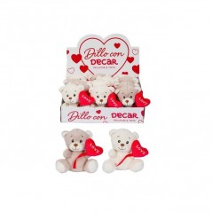 INGROSSO SAN VALENTINO ORSETTO H15CM C/CUORE LOVEW 2COL. 8009549278903 REGALI PER SAN VALENTINO FESTA INNAMORATI