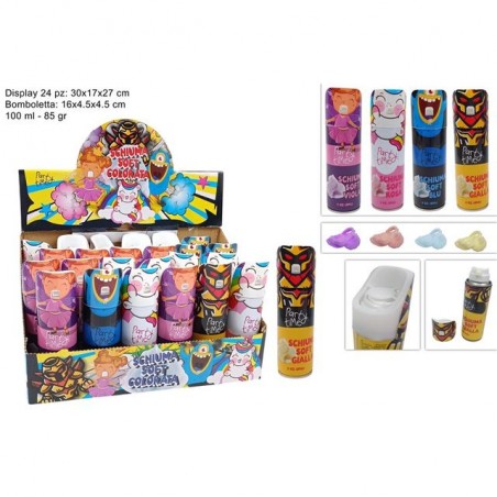 BOMBOLETTA SCHIUMA SCHERZO COL. 100ML EAN 8053482336589 INGROSSO BOMBOLETTE SPRAY CARNEVALE
