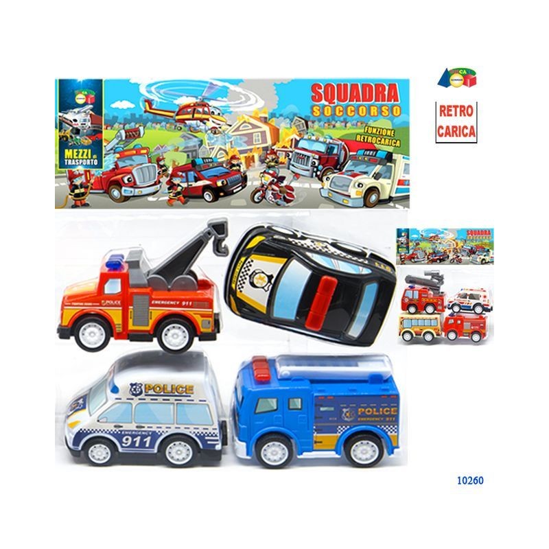 BUSTA 4 MEZZI PRONTO INTERVENTO ASS. EAN 8057438020041 INGROSSO GIOCHI DA EDICOLA