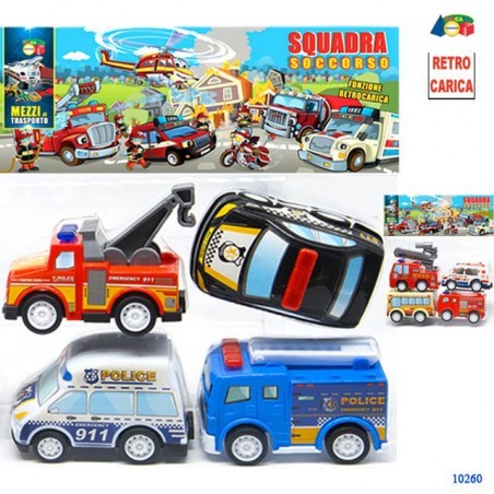 BUSTA 4 MEZZI PRONTO INTERVENTO ASS. EAN 8057438020041 INGROSSO GIOCHI DA EDICOLA