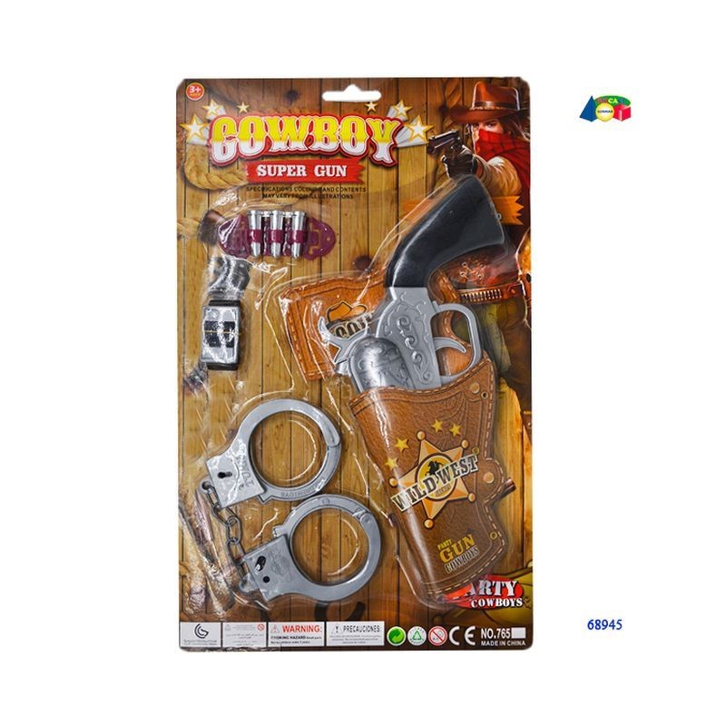 SET COWBOY C/PISTOLA E MANETTE EAN 8055742222557 INGROSSO GIOCHI DA EDICOLA