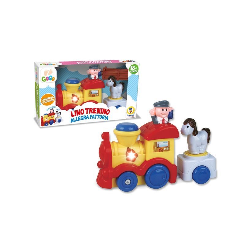 LINO TRENINO ALLEGRA FATTORIA LUCI SUONI EAN 8017967642664 INGROSSO GIOCHI PRIMA INFANZIA