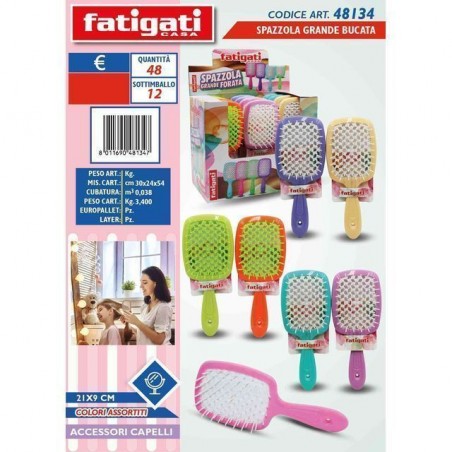 INGROSSO PROFUMERIA SPAZZOLA GRANDE FORATA 8011690481347 ACCESSORI PER CAPELLI SPAZZOLE E PETTINI