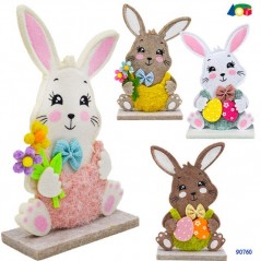 INGROSSO DECORAZIONI DI PASQUA CONIGLIETTO D/FELTRO CUCITO BASE FELTRO 8057438023714 ARTICOLI DI PASQUA DECORAZIONI PER PASQUA