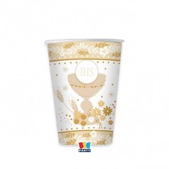 INGROSSO ARTICOLI PER COMPLEANNI BICCHIERI CARTA 250CC PZ.6 COMUNIONE IHS 8020834761580 ARTICOLI PER FESTE BICCHIERI COMPLEANNO