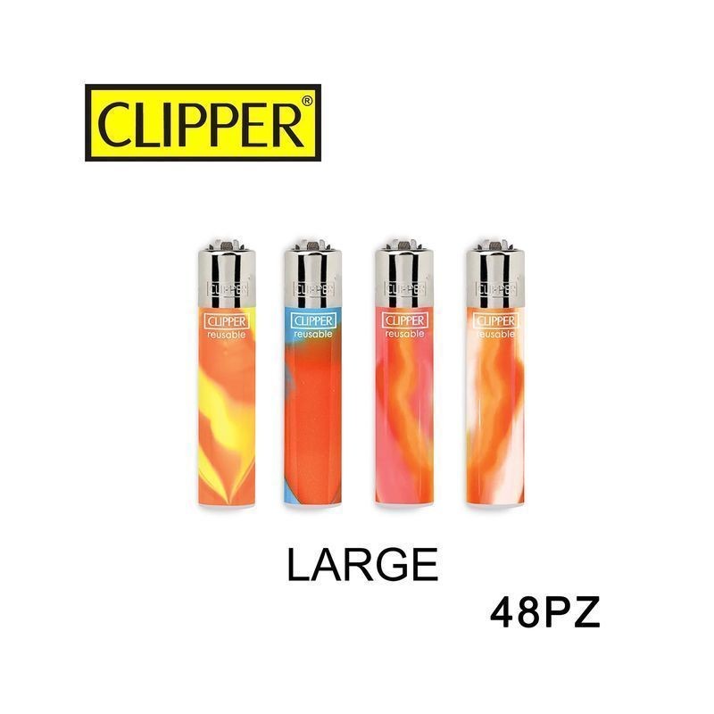 ACCENDINO CLIPPER LARGE ORANGE NEB. C.48 EAN 8412766162502 INGROSSO ACCENDINI