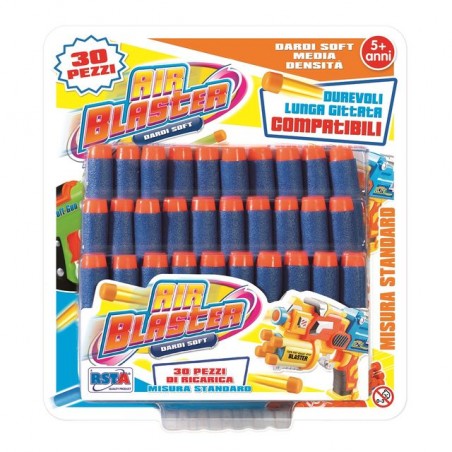 INGROSSO GIOCATTOLI AIR BLASTER DARDI 30 PZ 8004817109606 ARMI GIOCATTOLO MUNIZIONI PER PISTOLA