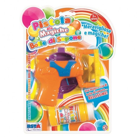 INGROSSO GIOCATTOLI PISTOLA BOLLE SAPONE 60 ML B.O. 8004817109651 BOLLE ACQUA BOLLE SAPONE E ACCESSORI