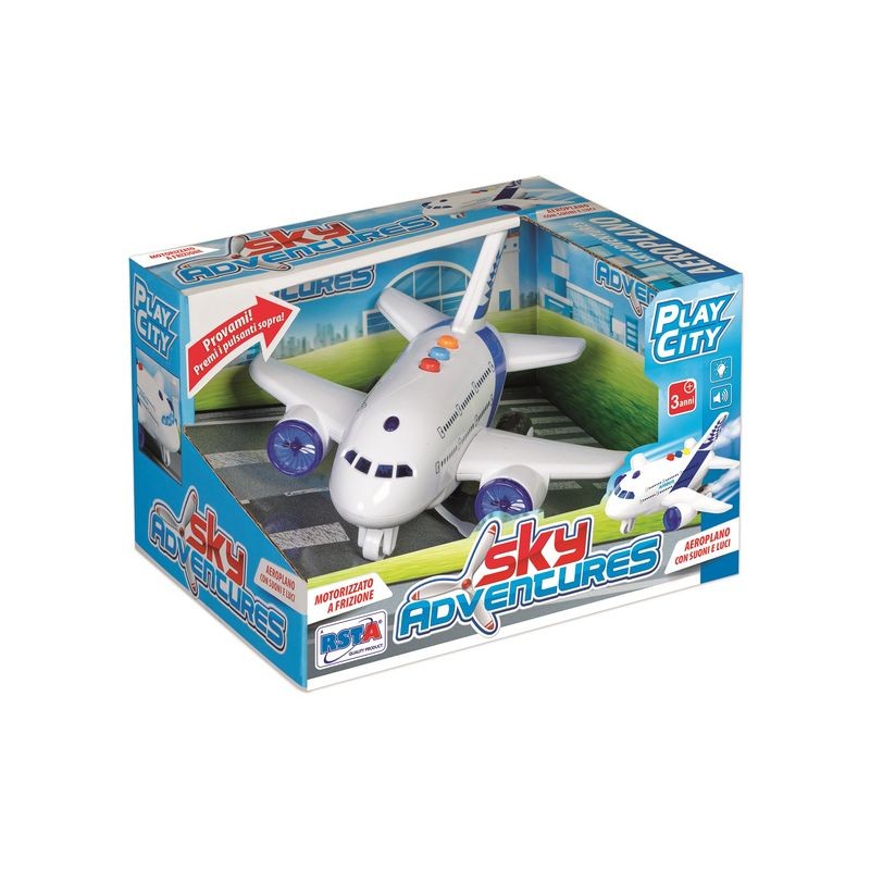 AEREO PLAY CITY FRIZIONE LUCI E SUONI EAN 8004817112415 INGROSSO MODELLINI AUTO LUCI E SUONI