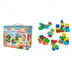 INGROSSO GIOCATTOLI PLAYSET MATTONCINI GRANDI MORBIDI 26 PZ 8004817114723 MATTONCINI ECONOMICI GIOCHI COSTRUZIONI ECONOMICI