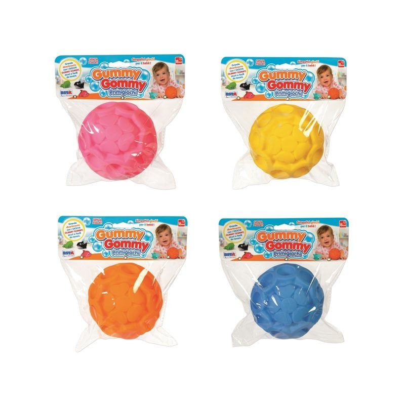 GUMMY GOMMY PALLA PVC 4 COLORI ASS. EAN 8004817117687 INGROSSO BUSTE VINILE PRIMA INFANZIA