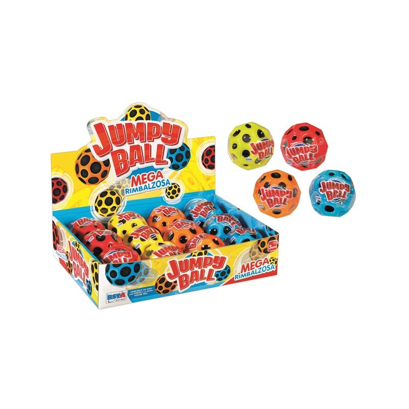 PALLINE JUMPY BALL RIMBALZINE 6,8CM 4ASS EAN 8004817117755 INGROSSO GIOCHI DA EDICOLA