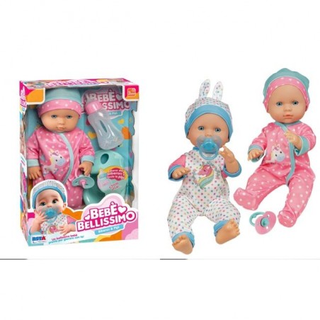 INGROSSO BAMBOLA BEBE BELLISSIMO 30 CM BEVE E BAG 8004817119186 BAMBOLE E ACCESSORI BAMBOLE ECONOMICHE