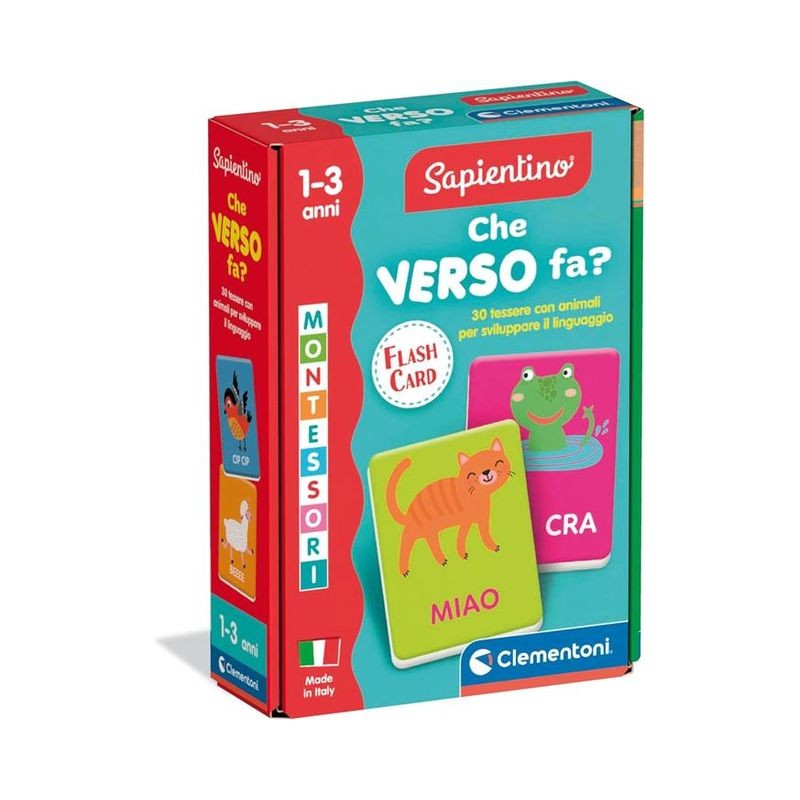 FLASHCARDS MONTESSORI CHE VERSO FA 16831 EAN 8005125168316 INGROSSO GIOCHI CREATIVI