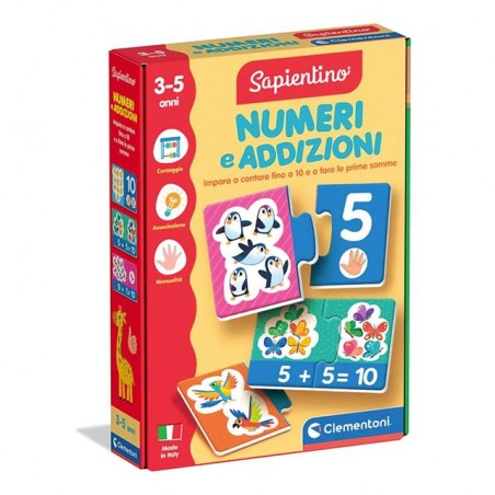 INGROSSO GIOCATTOLI MONTESSORI NUMERI ADDIZIONI 16840 8005125168408 GIOCHI CLEMENTONI GIOCHI SAPIENTINO
