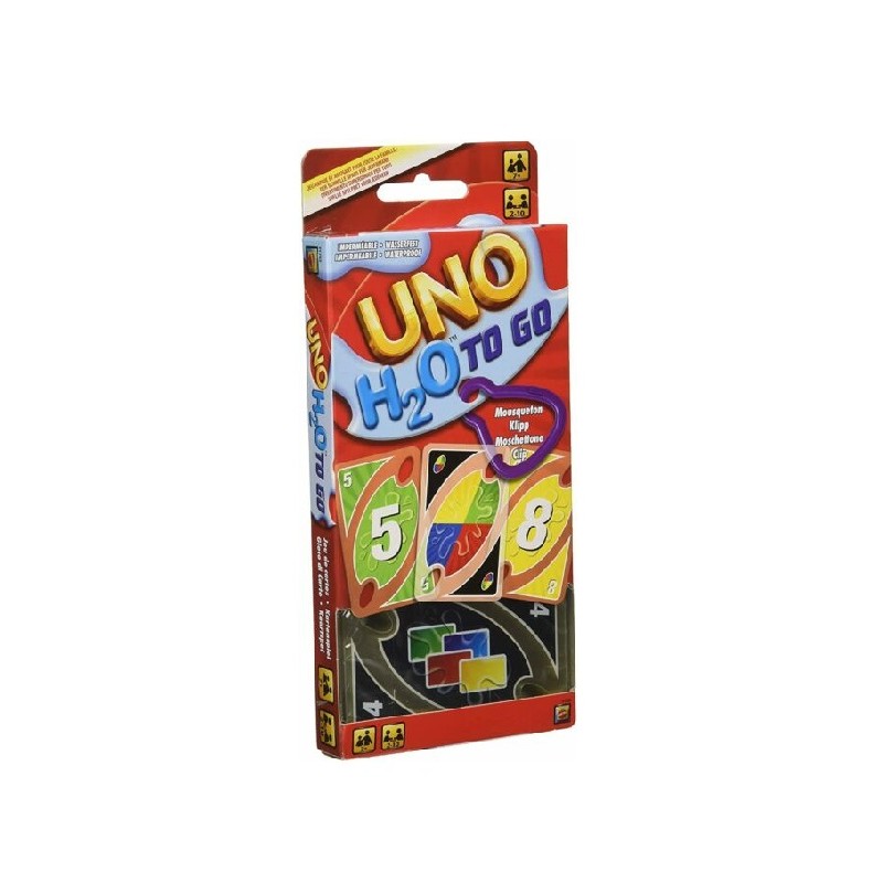 UNO H20 TO GO 20.5X9.5X2CM C/CLIP +7ANNI EAN 0027084724578 INGROSSO GIOCHI DI CARTE