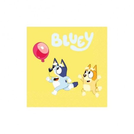 TOVAGLIOLI CM.33X33 PZ.20 BLUEY EAN 0194099103343 INGROSSO TOVAGLIOLI PER COMPLEANNI