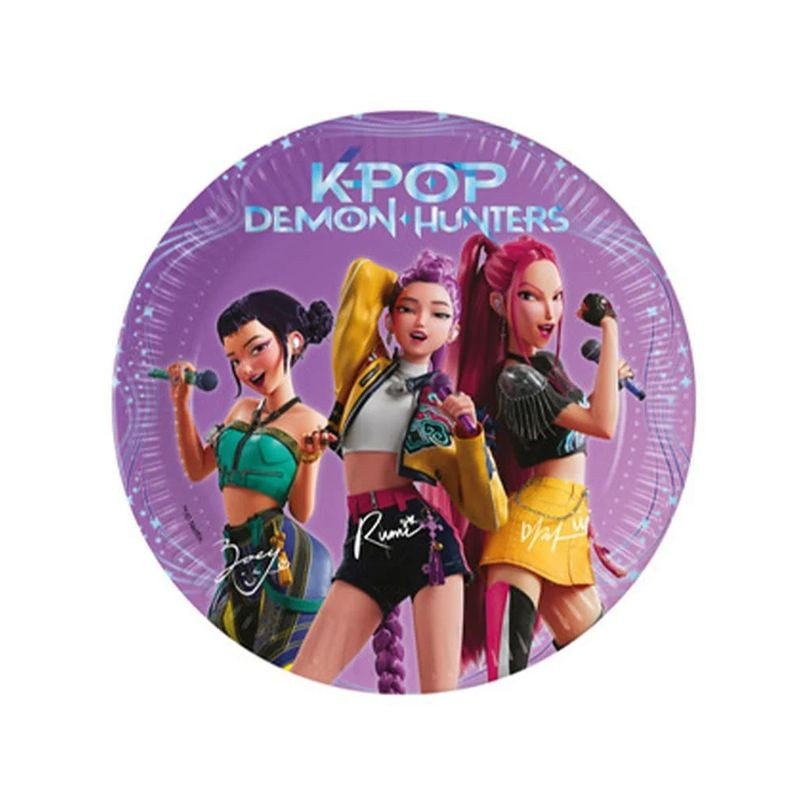 PIATTO PIANO CM.20 PZ.8 KPOP DEMON HUNTE EAN 5201184986394 INGROSSO PIATTI PER COMPLEANNI