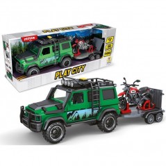 FUORISTRADA C/RIMORCHIO E MOTO EAN 8017967805601 INGROSSO MODELLINI AUTO LUCI E SUONI