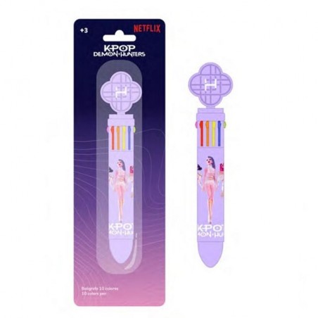 PENNA 10 COLORI KPOP DEMON HUNTERS EAN 8412688654581 INGROSSO PENNE PER LA SCUOLA