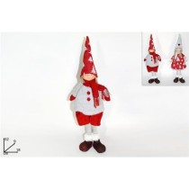 INGROSSO BAMBOLINA 52CM TESSUTO ROSSO C/ALBERI 2A